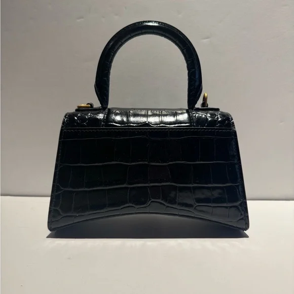 Balenciaga NEW XS Hourglass black croc - Picture 7 of 13